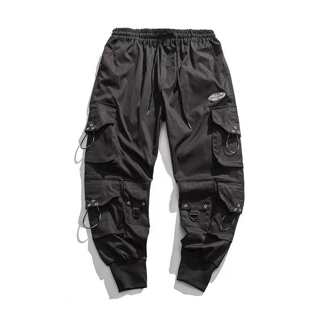 Men's Oversize Cargo Pants with Pockets - Streetwear