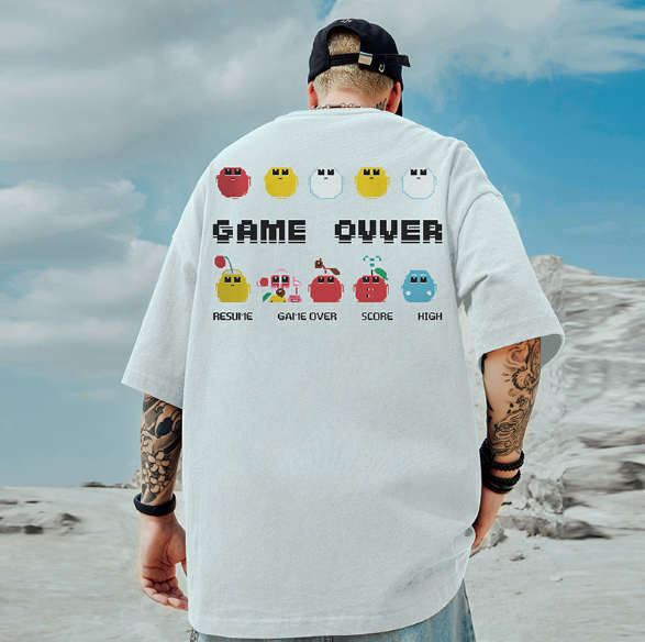 Hip Hop Oversize T-Shirt Men Cartoon Bear Streetwear