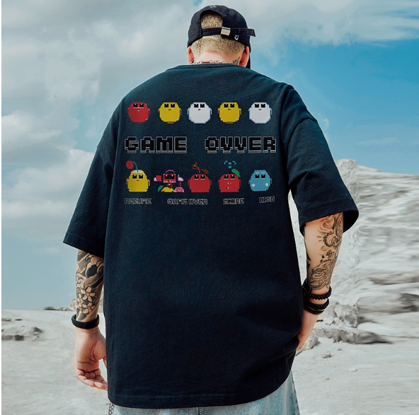Hip Hop Oversize T-Shirt Men Cartoon Bear Streetwear