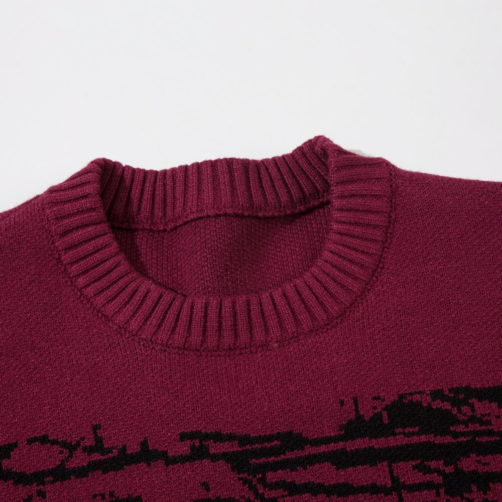 Vintage Y2K Oversize Anime Sweater for Men & Women