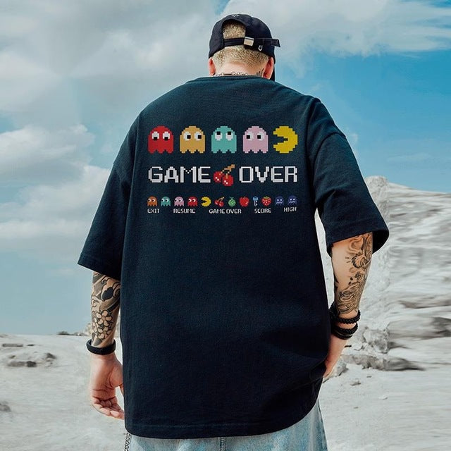 Hip Hop Oversize T-Shirt Men Cartoon Bear Streetwear
